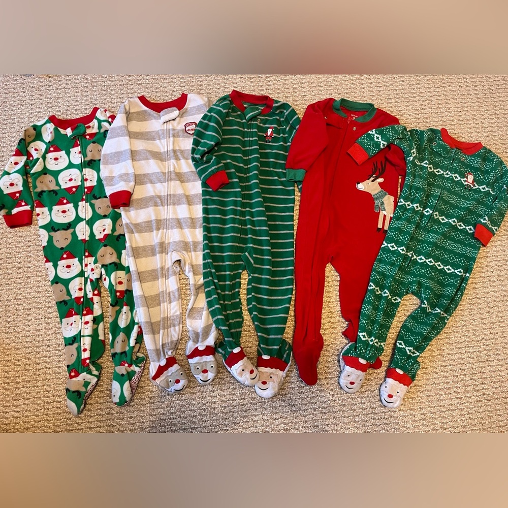 Carters holiday Christmas pajamas size 18 months